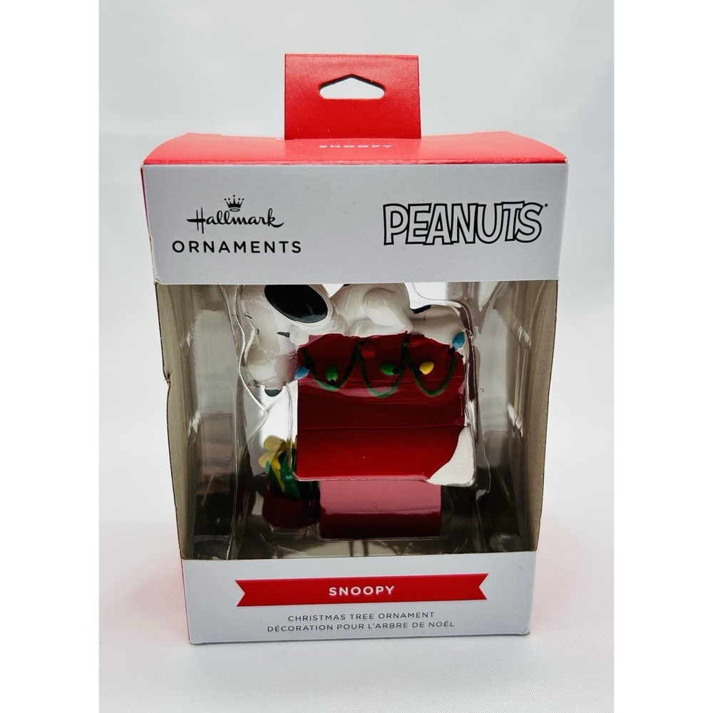 Hallmark Peanuts Snoopy Dog House Red Box Christmas Ornament 2023 New